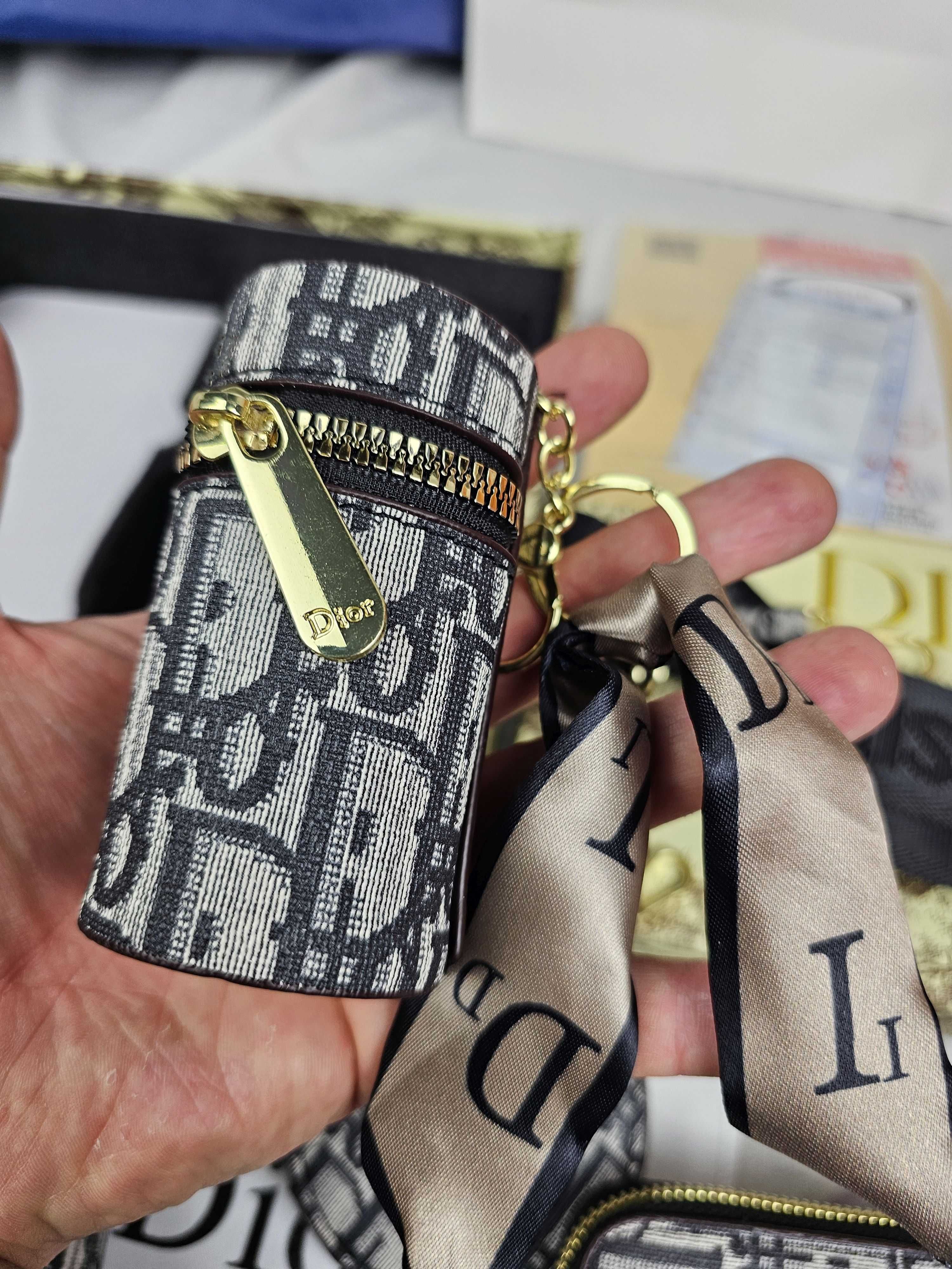 Torba biznesowa komplet Torebka damska Christian Dior grafit zestaw