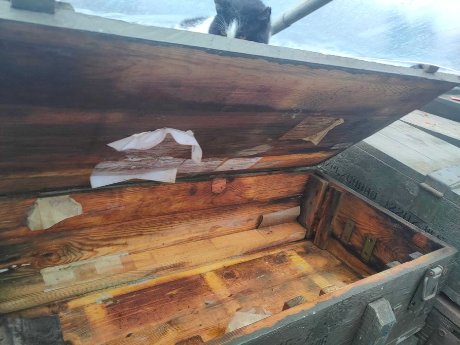 Skrzynia drewniana wojskowa PG-7 77x43x22cm