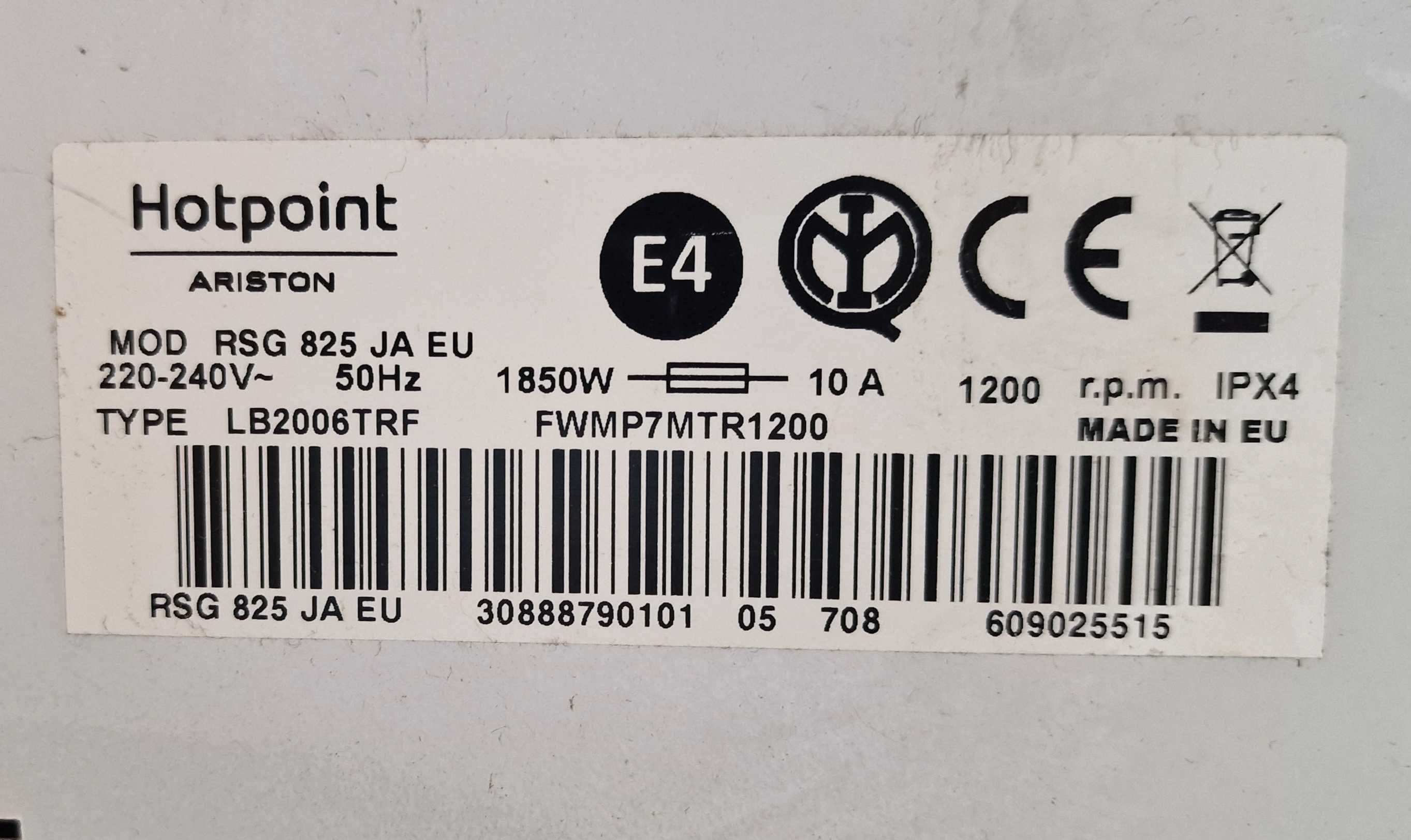 Peças p/ Máq. Lavar Roupa Hotpoint Ariston RSG-825-JA