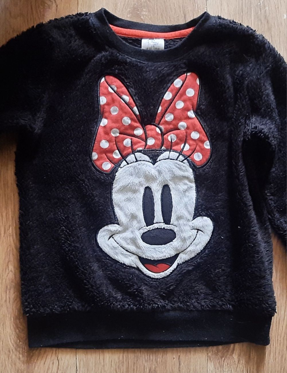 r. 128 cm. Disney,  Ciepła bluza z myszką Minnie