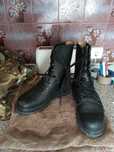 Botas militares pretas couro impermeáveis KS90 Exército Suíço 41