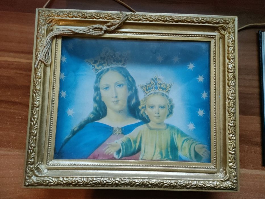 Świecący obraz Matka Boska z Dzieciątkiem Wspomożycielka