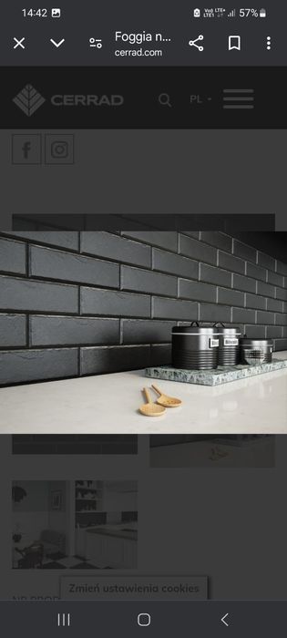 Płytka elewacyjna klinkier CERRAD Foggia Bianco Nero