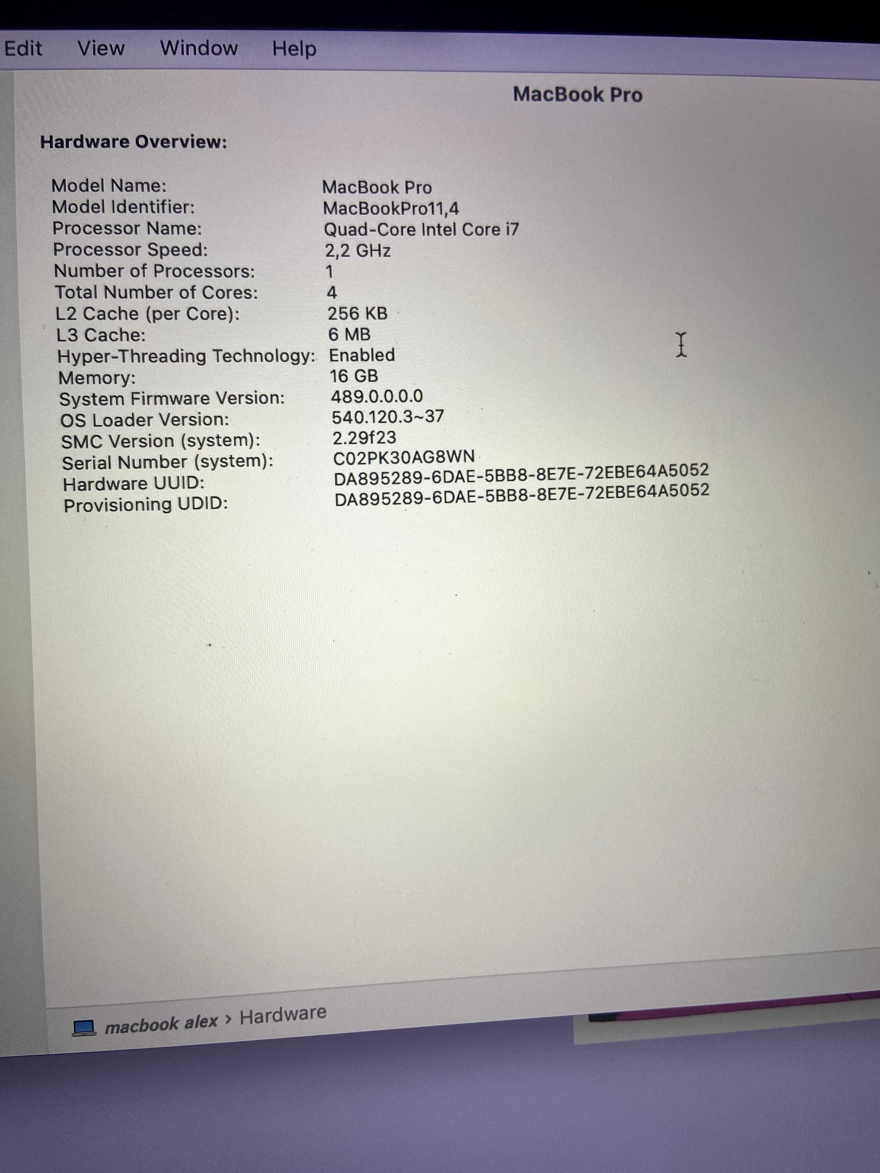 MacBook Pro Retina, 15 cali, mid 2015 r.