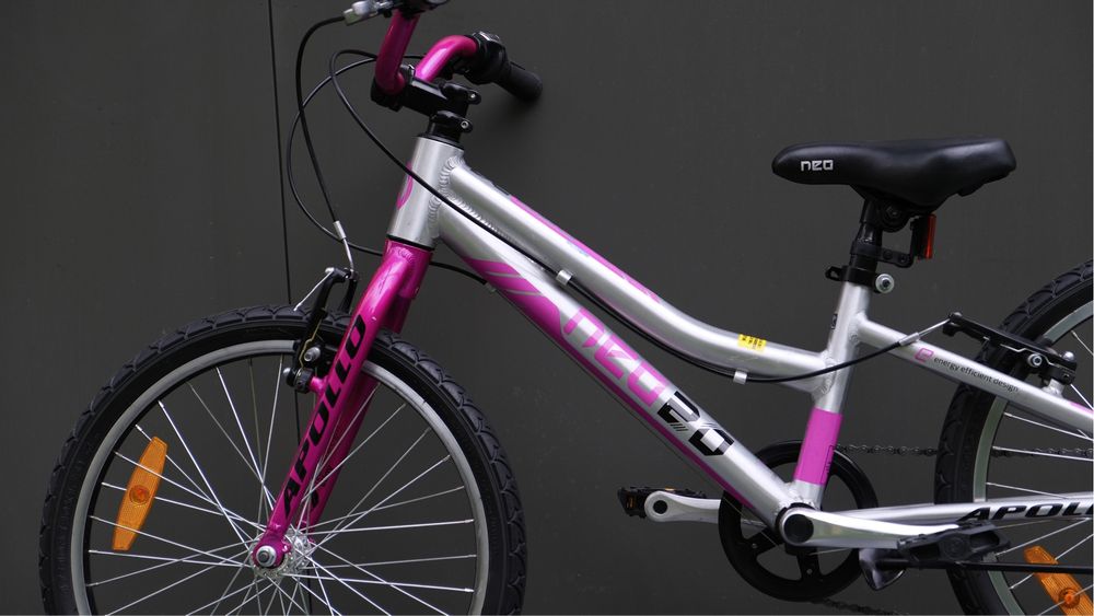 Велосипед дитячий Apollo Neo 20 Girl (сріблясто-рожевий)