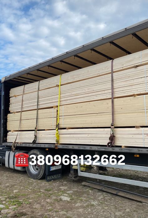 Пиломатеріали сухі строгані для каркасу, дошка стругана 25 45