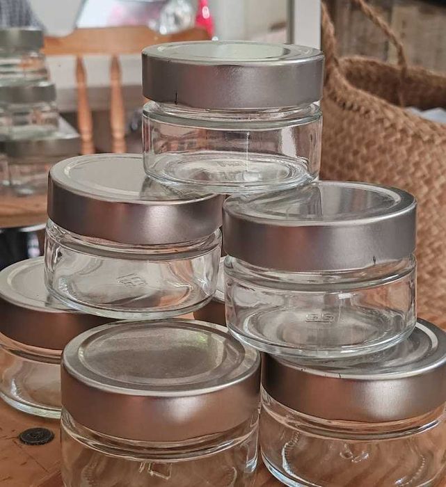 Conjunto de 15 frascos de vidro