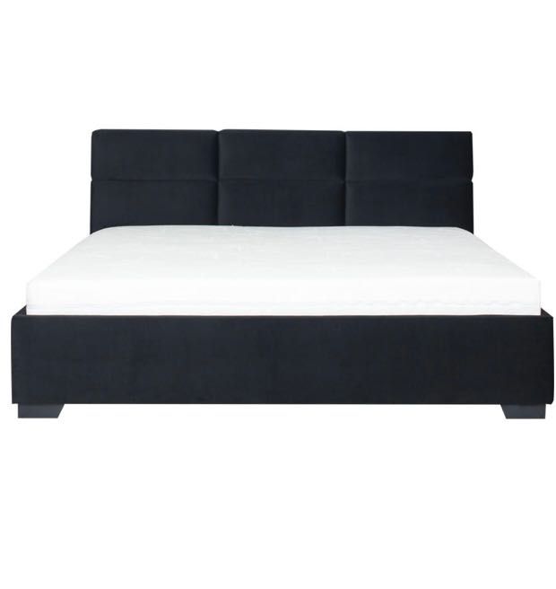Łóżko tapicerowane czarne