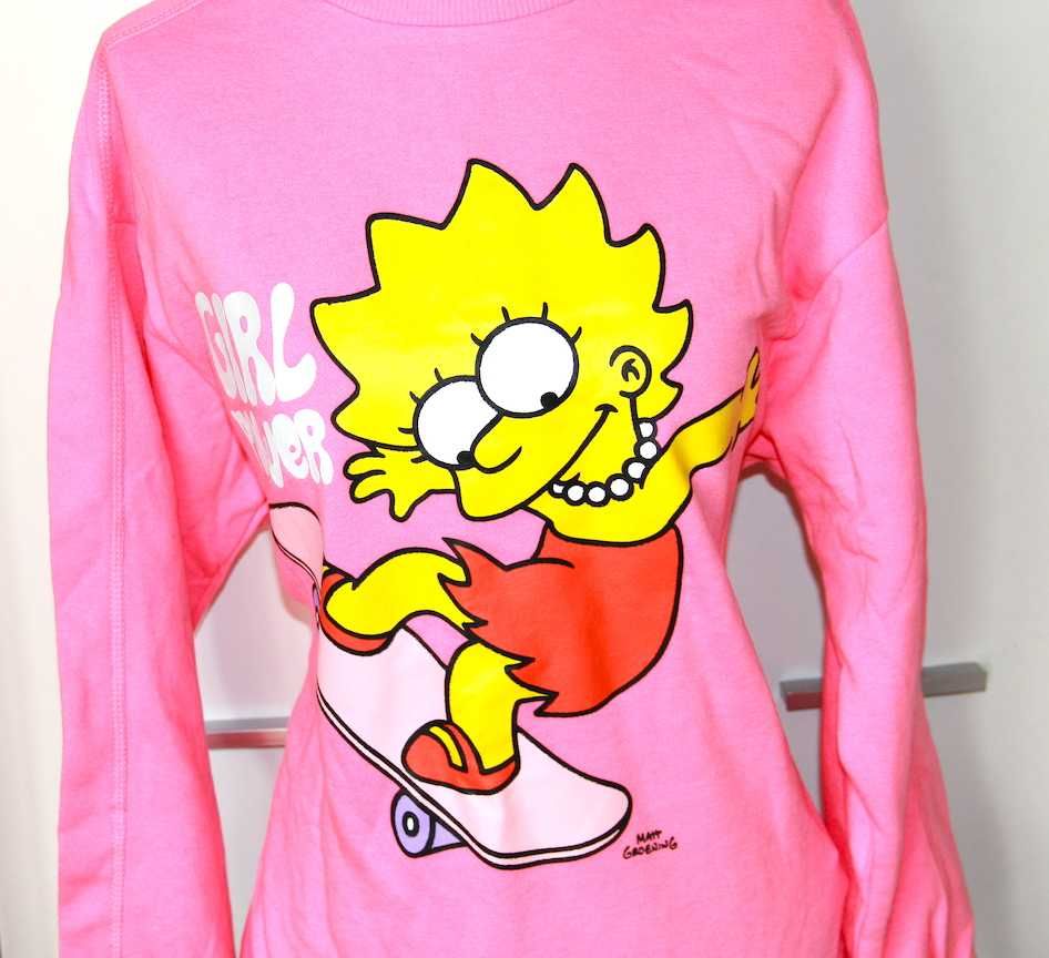 the simpsons simpson simpsonowie bluza bluzka rózowa damska xs 34 36 s