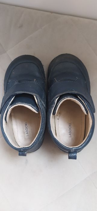 Skórzane półbuty granat, Lasocki kids, 24, zdrowa stopa