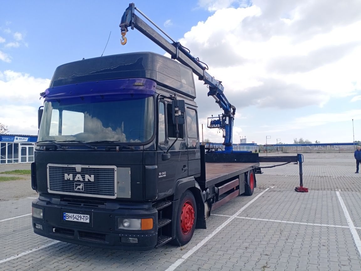 Продам Мана 10т с краном манипулятором Атлас 125
