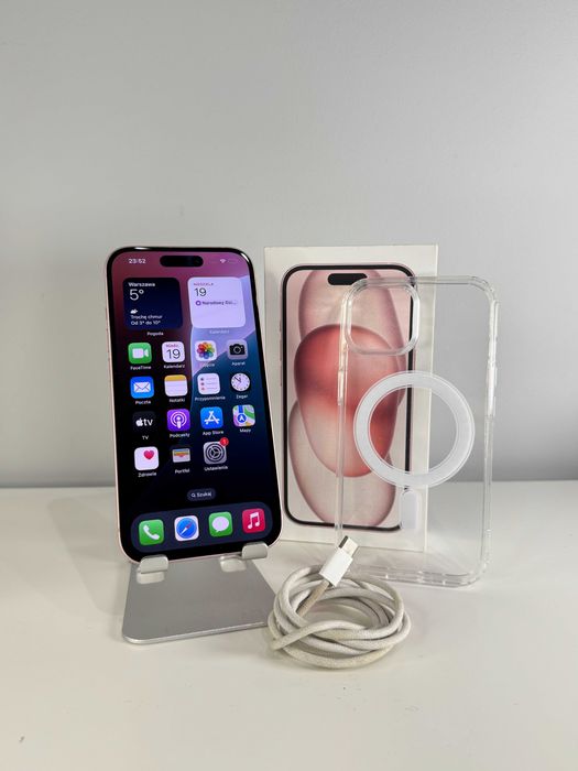 Apple iPhone 15 | 128GB | Różowy | Bateria 89% | Stan bardzo dobry