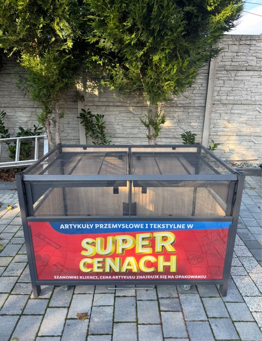 Kosze wystawowe ekspozycyjne używane składane na kółkach