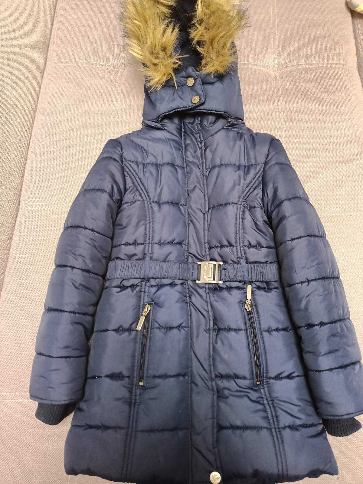 Якісне, тепле зимове пальто для дівчинки 128-134 р., Німеччина