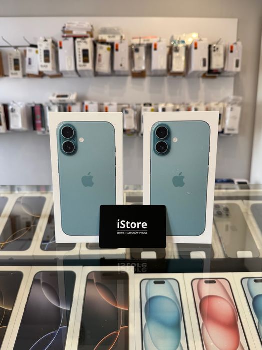NOWY iPhone 16 • 128 GB • Ultramarine • Teal • White • Black • Pink •