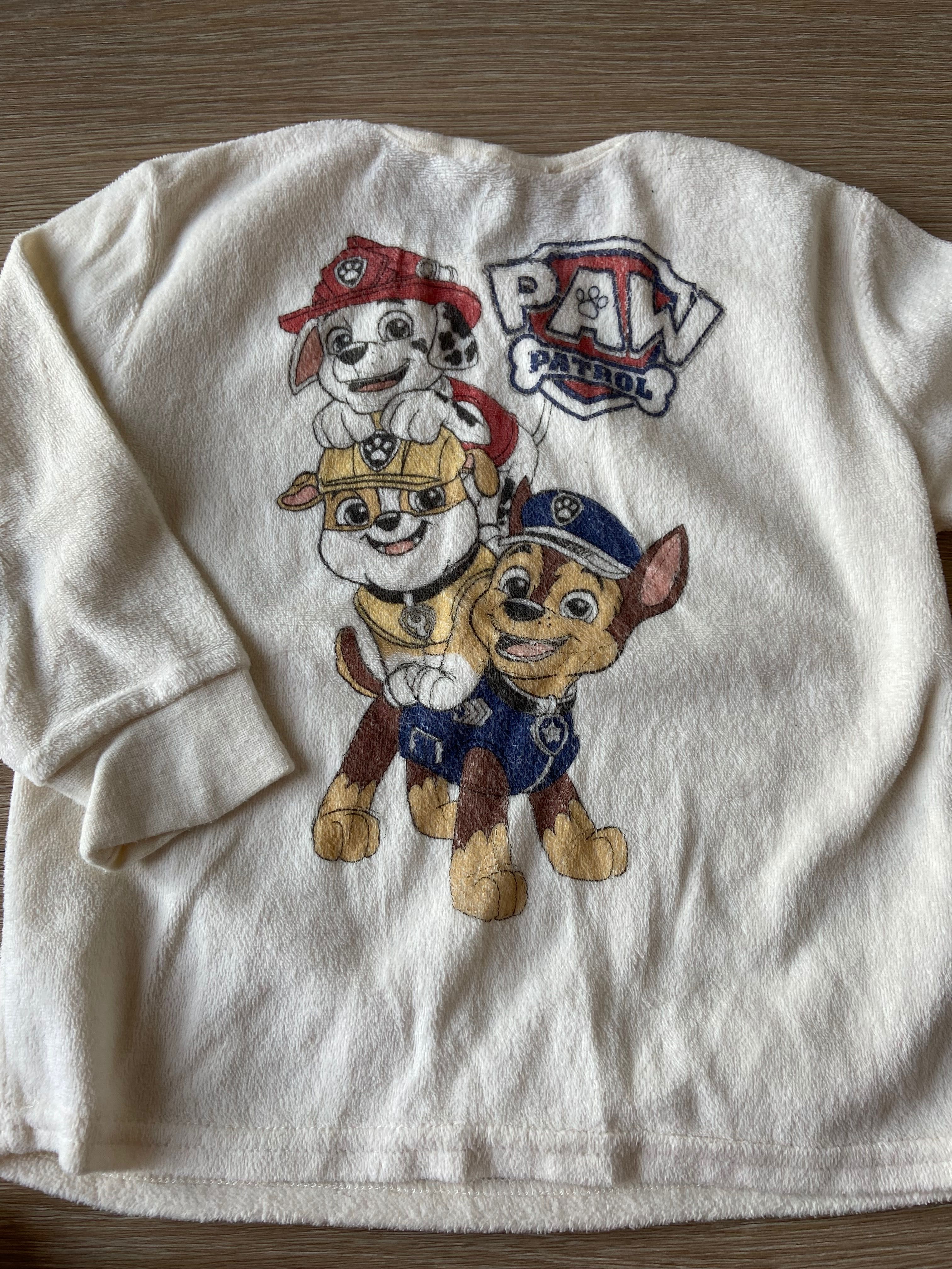 Piżama welur psi patrol paw patrol 92 ZARA kremowa chłopięca