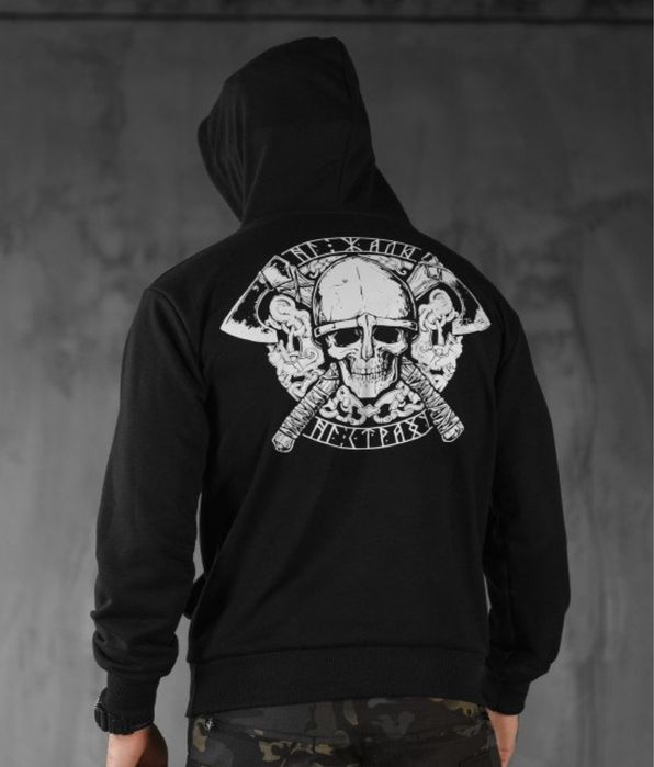 Худі чорний олива толстовка кофта вірний  вивезу руни смерть зачекає