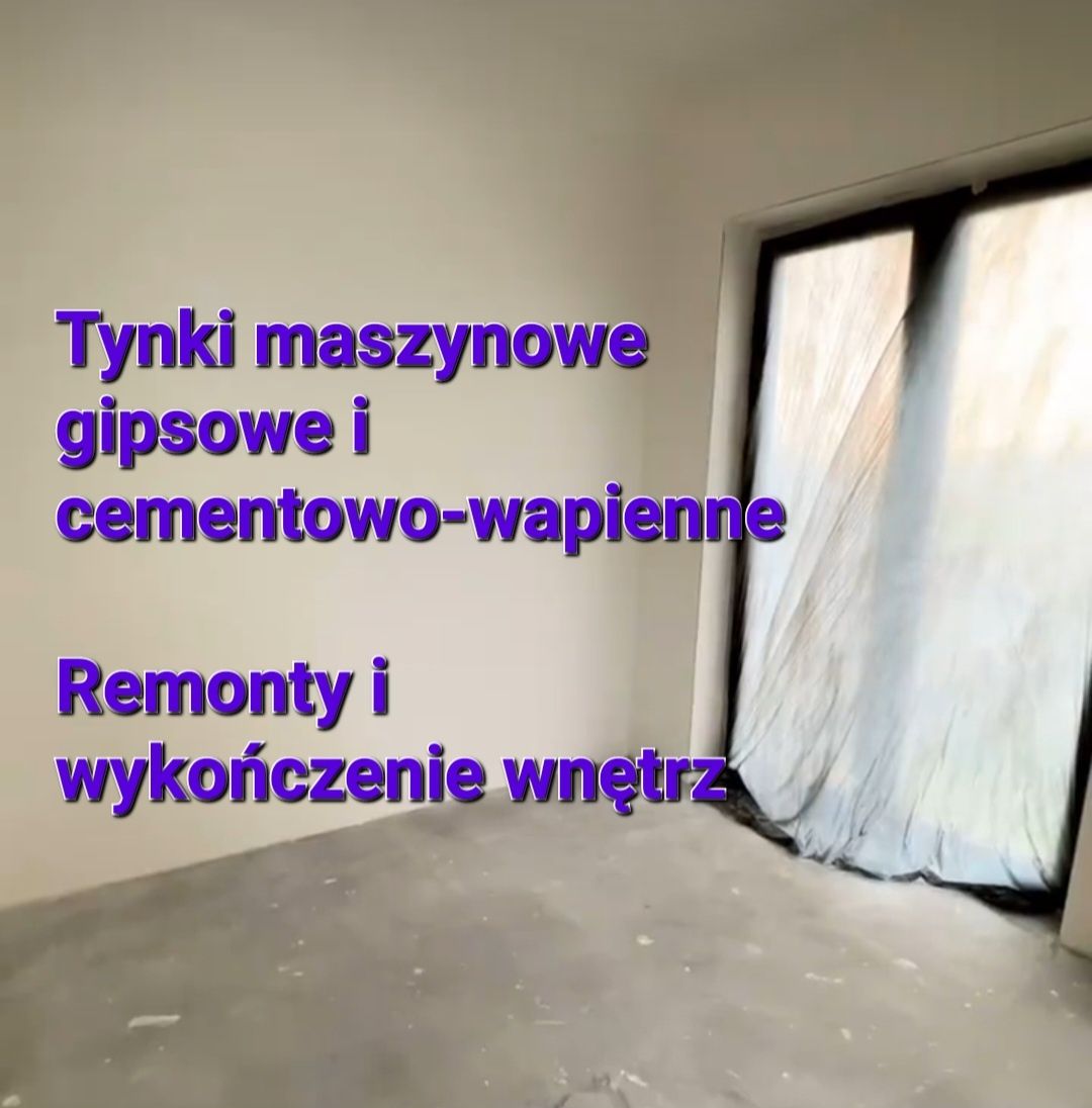 Tynki maszynowe gipsowe I cementowo-wapienne, remonty