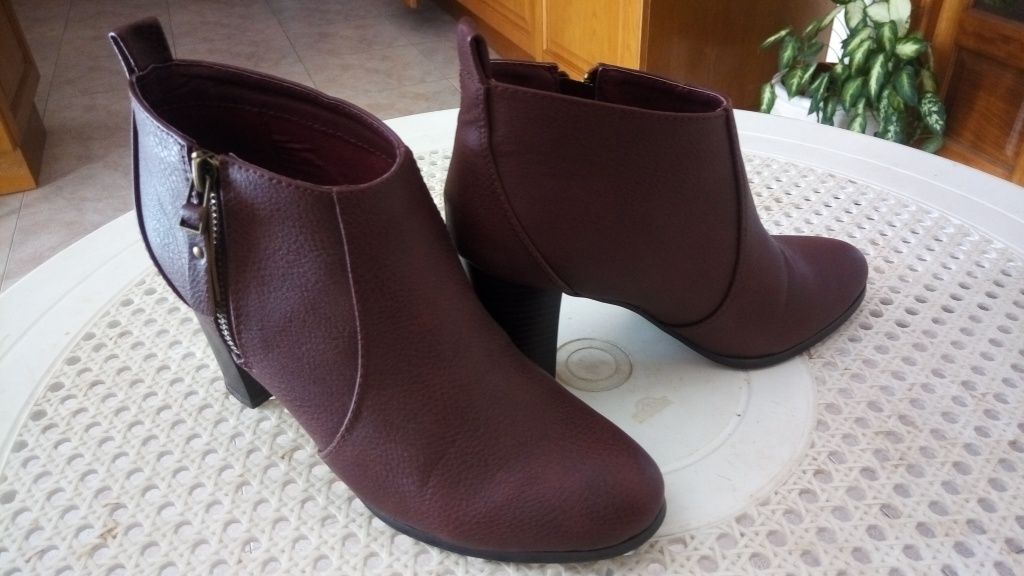 Botas mulher bordo 37