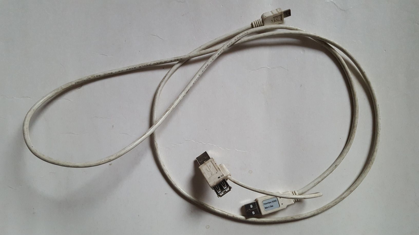 Huawei podwójny kabel usb do ładowania z 2 gniazd dużym prądem, mini