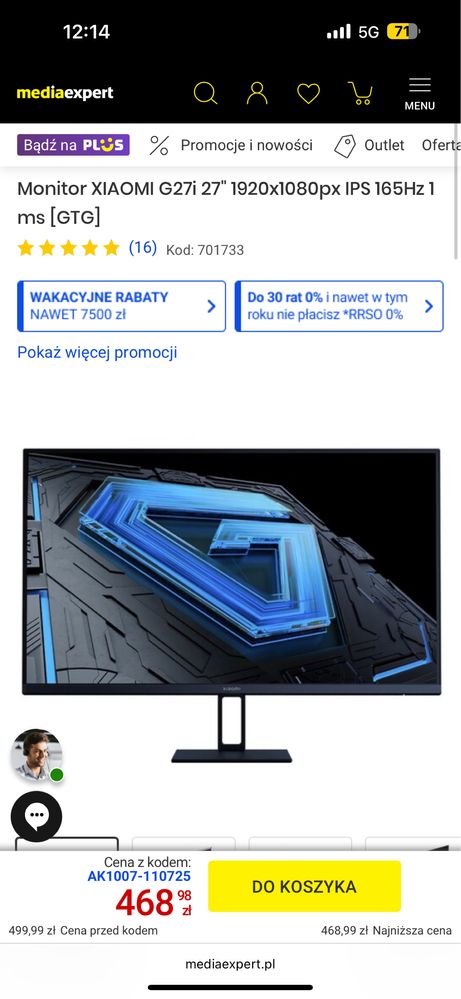 Monitor 165hz xiaomi 27cali