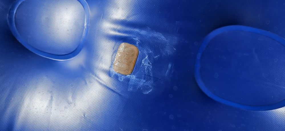 Materac 2 osobowy do spania pływania duzy niebieski pompowany ponton