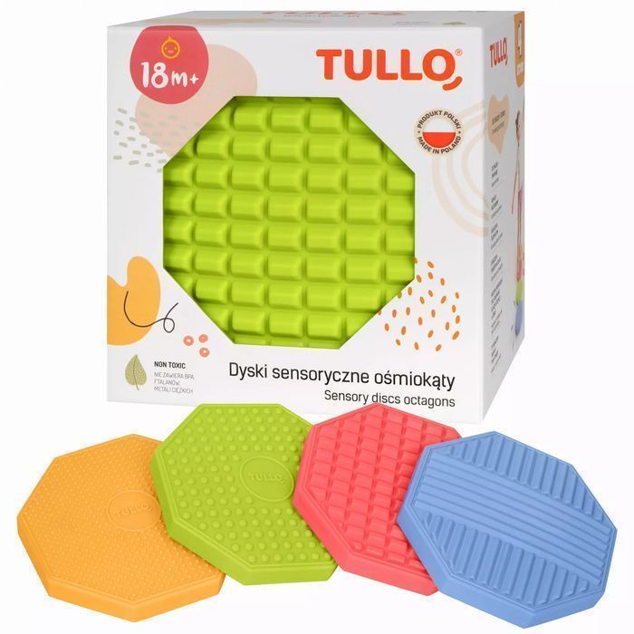 Dyski sensoryczne, ośmiokąty (4 sztuki). Tullo