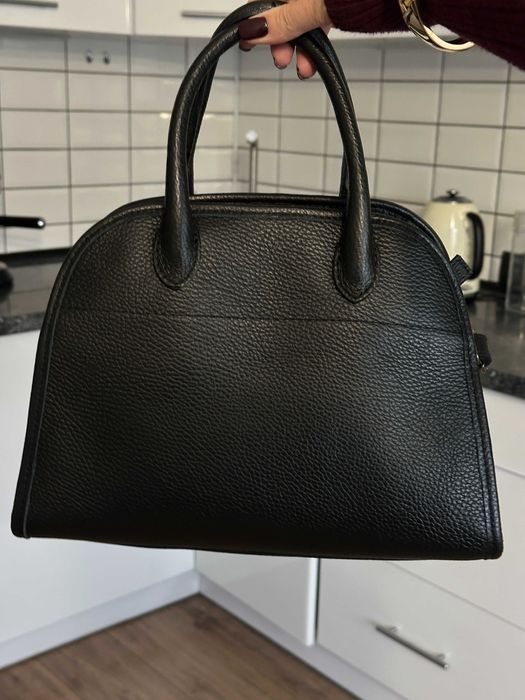 Шкіряна чорна жіноча сумка , сумка чорна шкіра