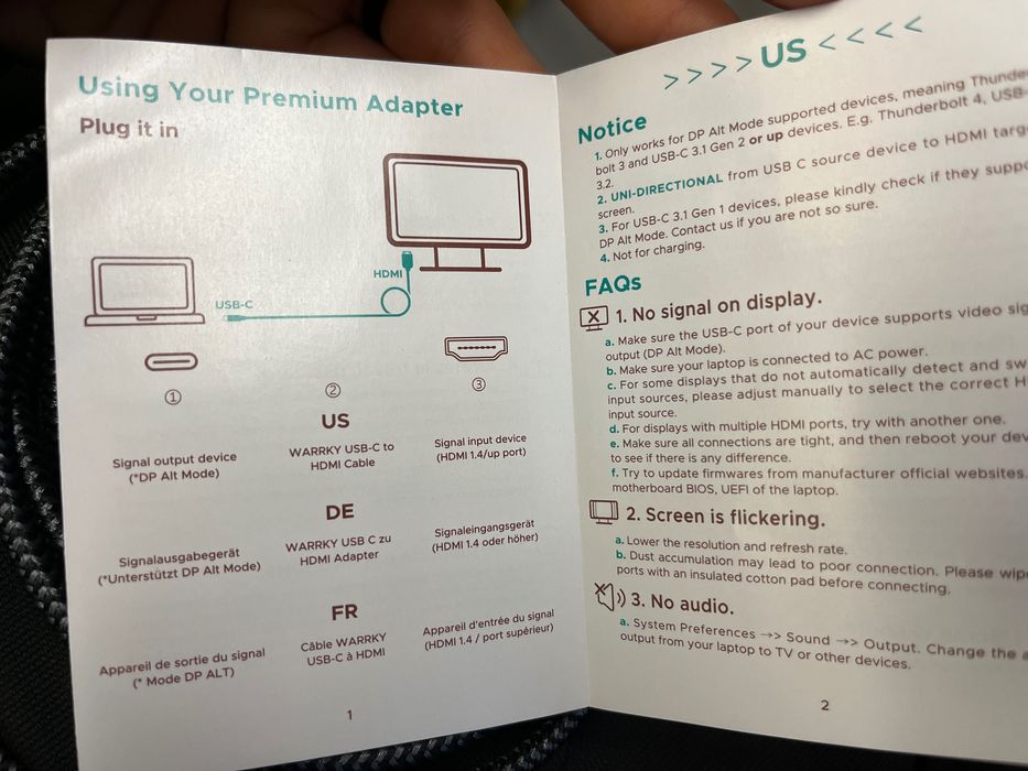 Cabo USB C para HDMI