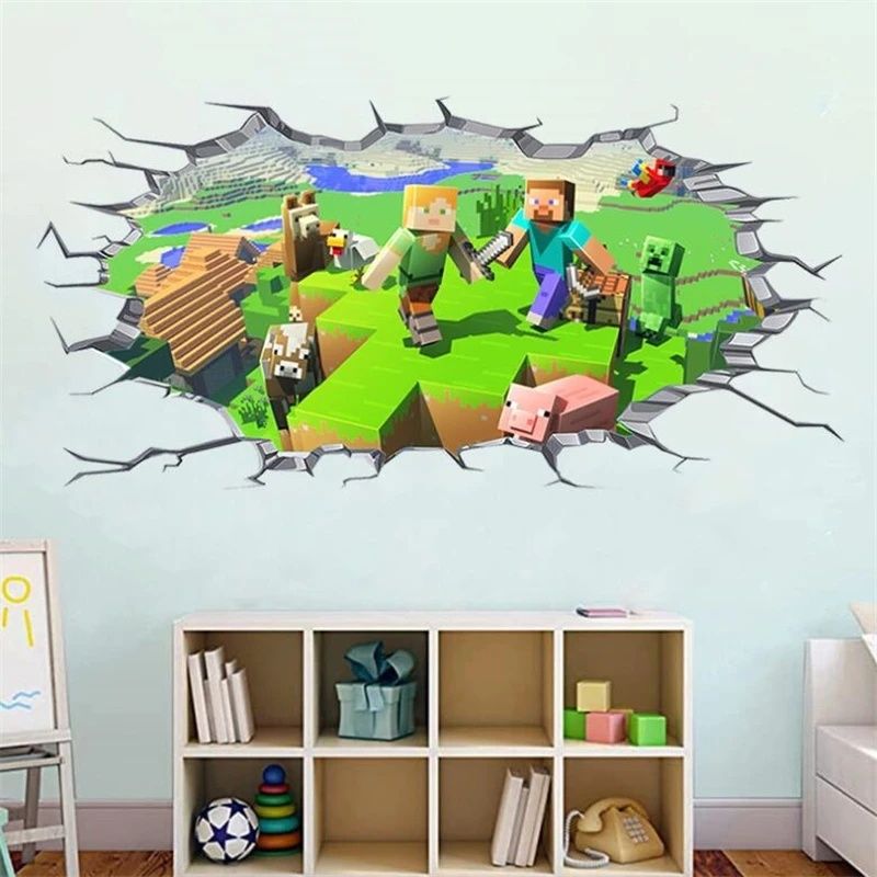 Autocolante parede Minecraft
