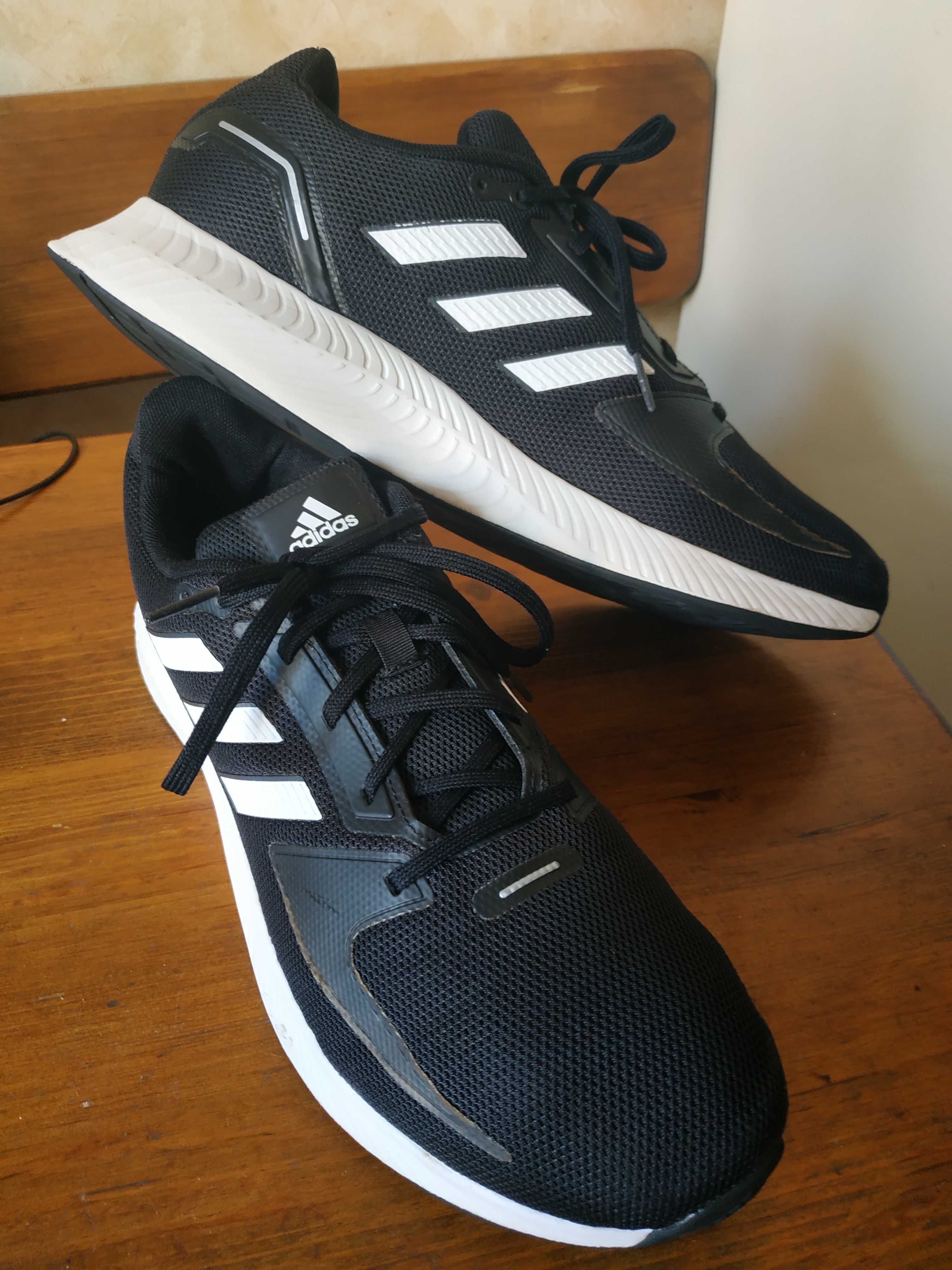 Мужские черные кроссовки Адидас Adidas Runfalcon 46 размер (29,5 см )