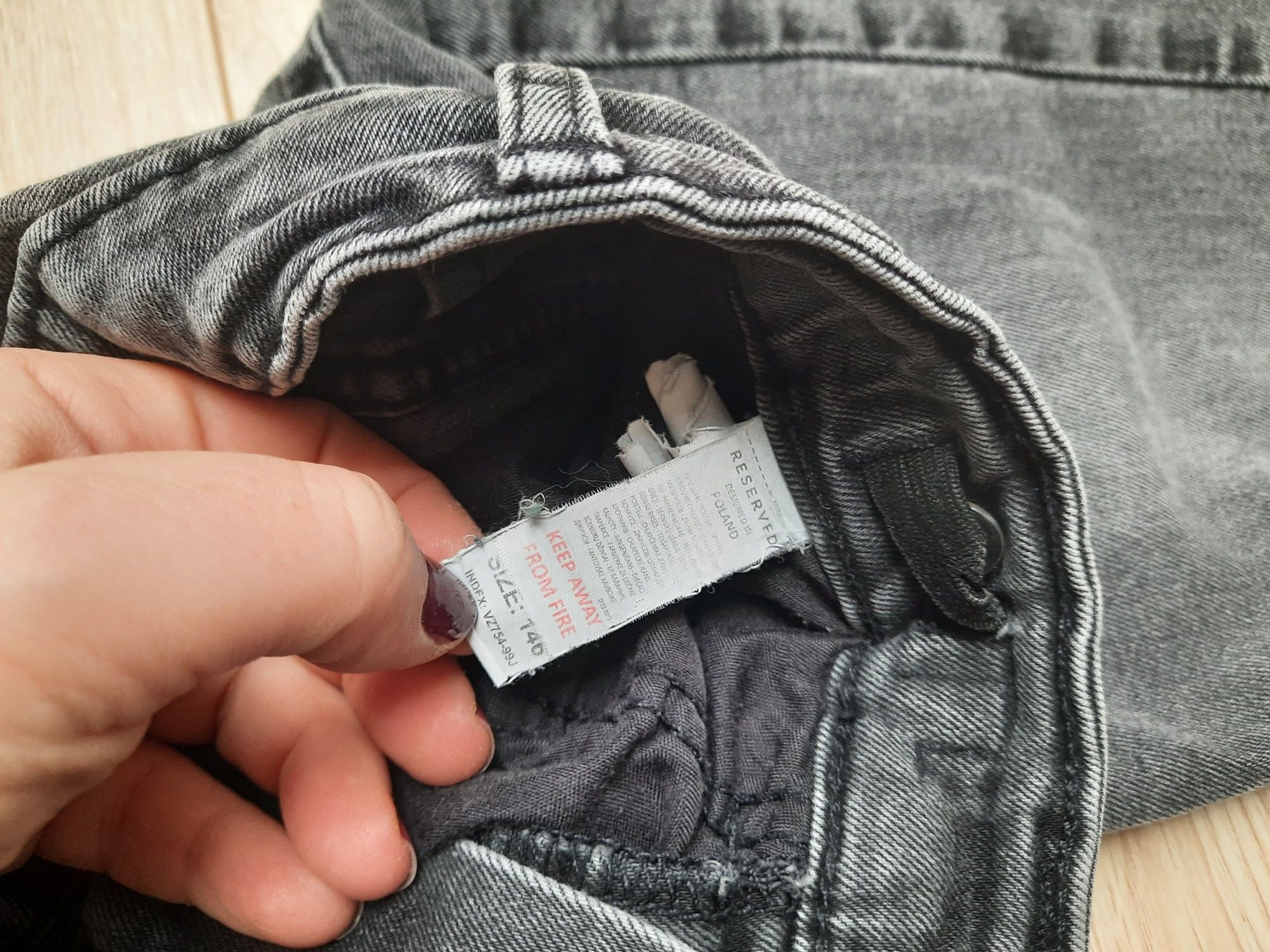 Spodnie jeansowe RESERVED 146 zestaw spodni jeansy dżinsowe
