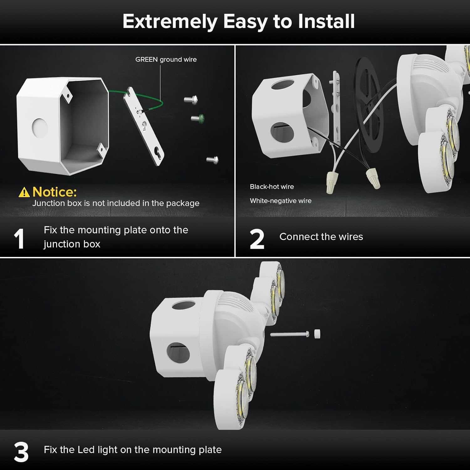 SANSI Foco LED Exterior 30W, 4000LM