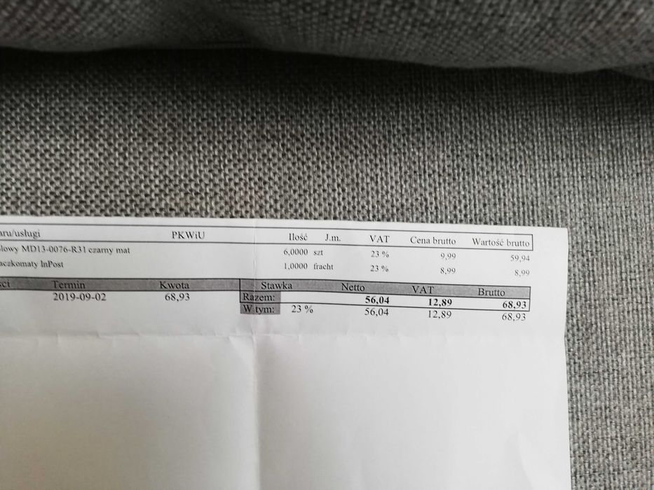 Uchwyty nowe wpuszczane czarne 6 szt uchwyt meblowy