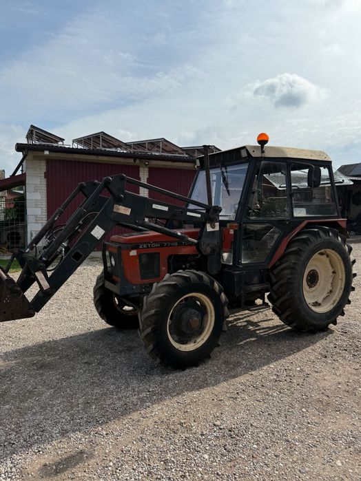 Sprzedam Zetor 7745, łyżka do ładowacza i krokodyl
