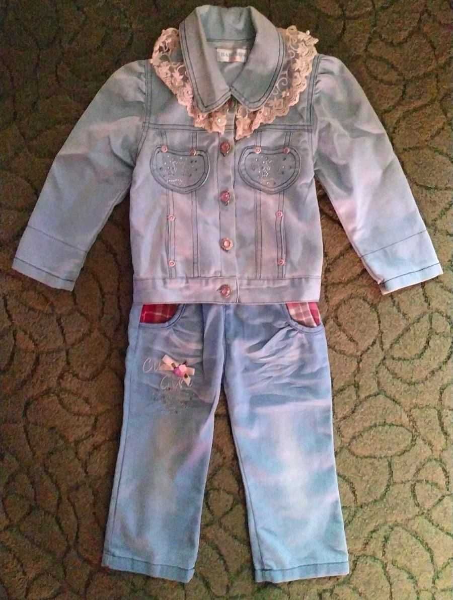 Джинсовый костюм на ребенка 2-3 года