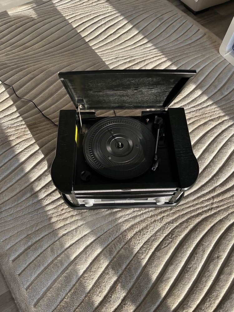 Gramofon vintage Dual-Stereo-Nostalgie-Komplettanlage czarny