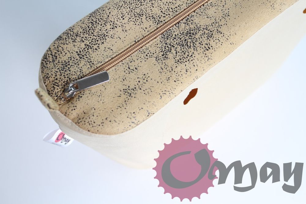 Bezowy organizer do OBAG MINI biszkopt 2 kieszenie wkład OMAY