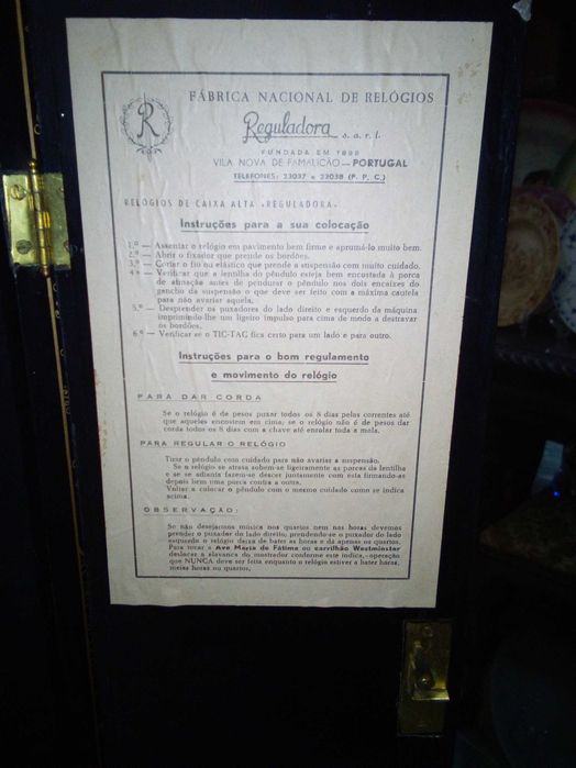 Imponente Relógio de Pé/ Caixa alta - Reguladora - Oriental - Funciona