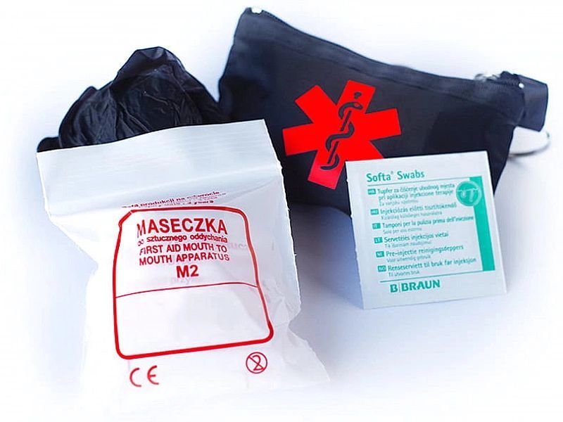 Apteczka / brelok CPR Ratownictwo Medyczne - czarny fluo