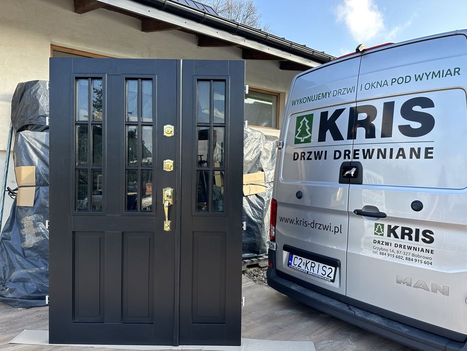 Drzwi zewnętrzne drewniane 800 Ofert dwuskrzydłowe SCHLAGE cała Polska