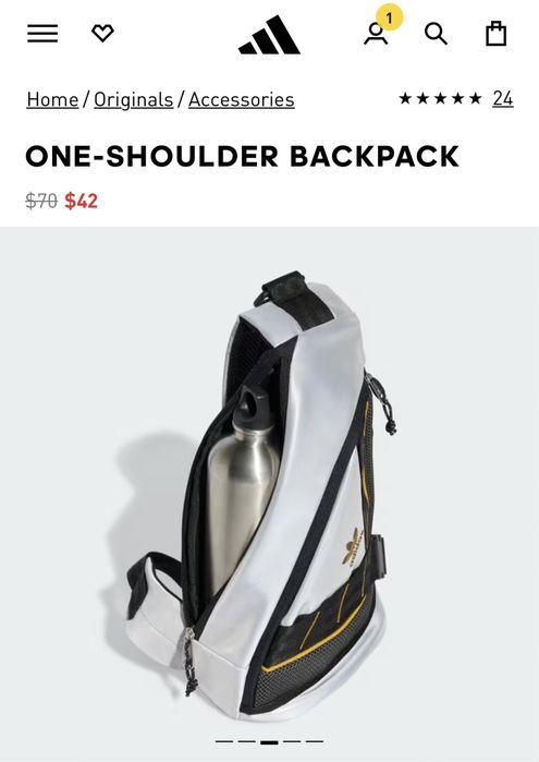 Крутий , незвичної форми рюкзак , оригінал Adidas