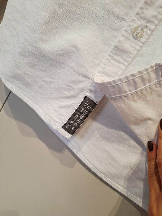 Śliczna biała galowa koszula chłopięca 146cm, Cool Club, stan celujący
