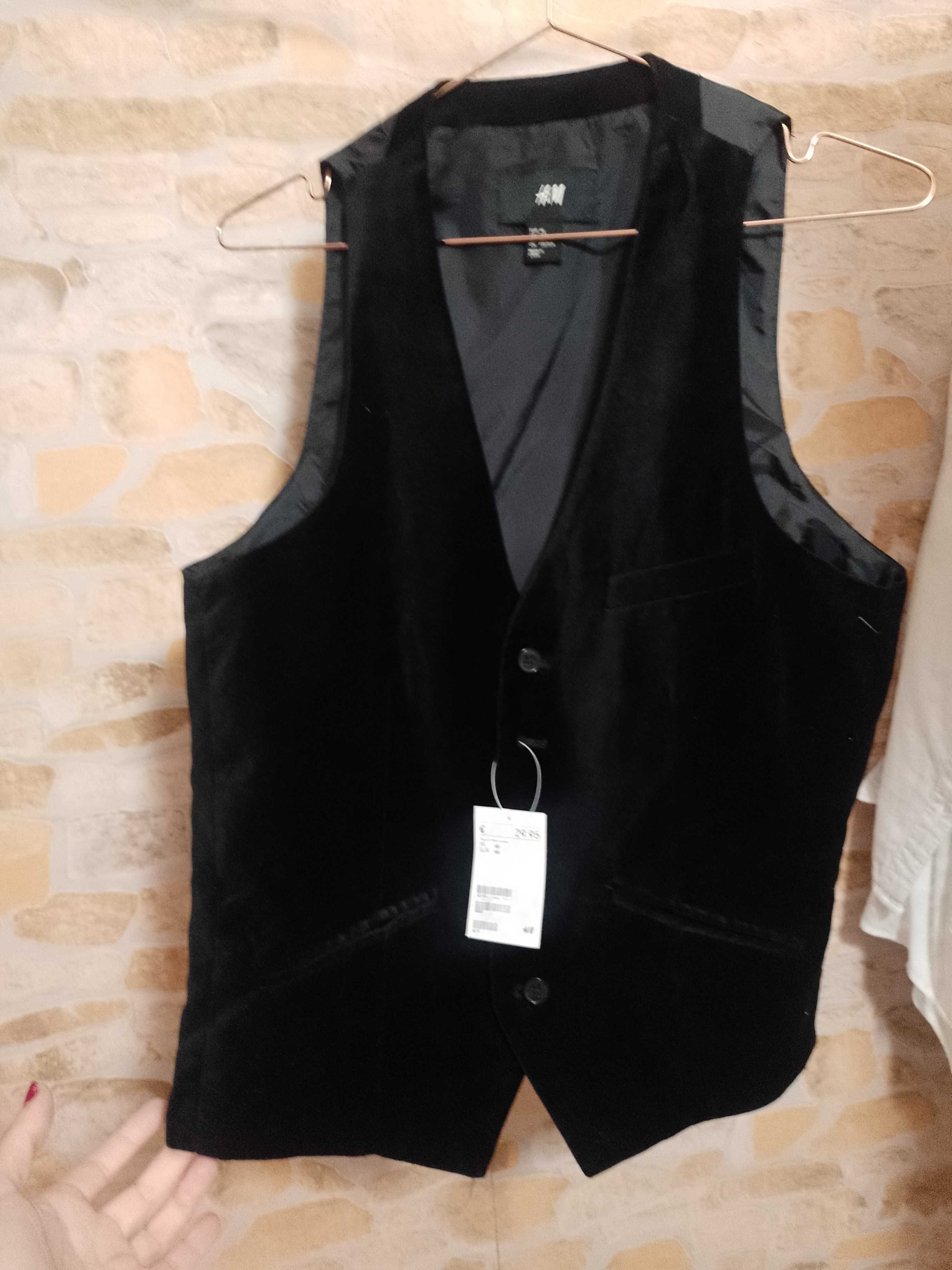 (S) H&M/ Aksamitna kamizelka garniturowa z Londynu, NOWA