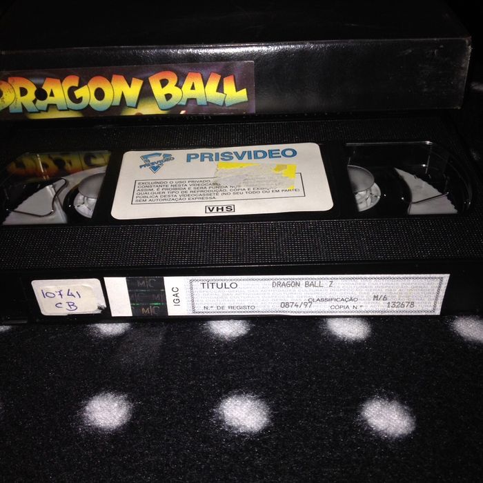 6 cassetes video(vhs),filmes/séries do Dragon Ball Z e GT- bom estado