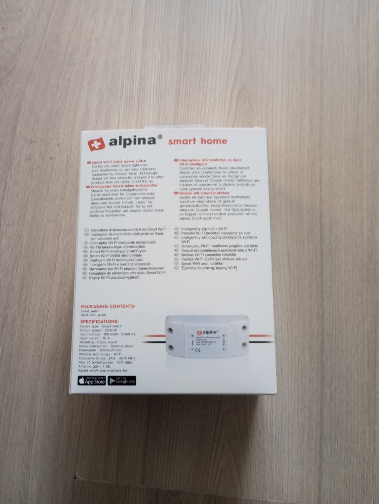 Alpina inteligentny wbudowany przełącznik zasilania Wi-Fi