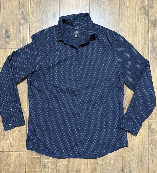 Koszula jak nowa H&M slim fit r XL kropki do pracy wesele na codzień