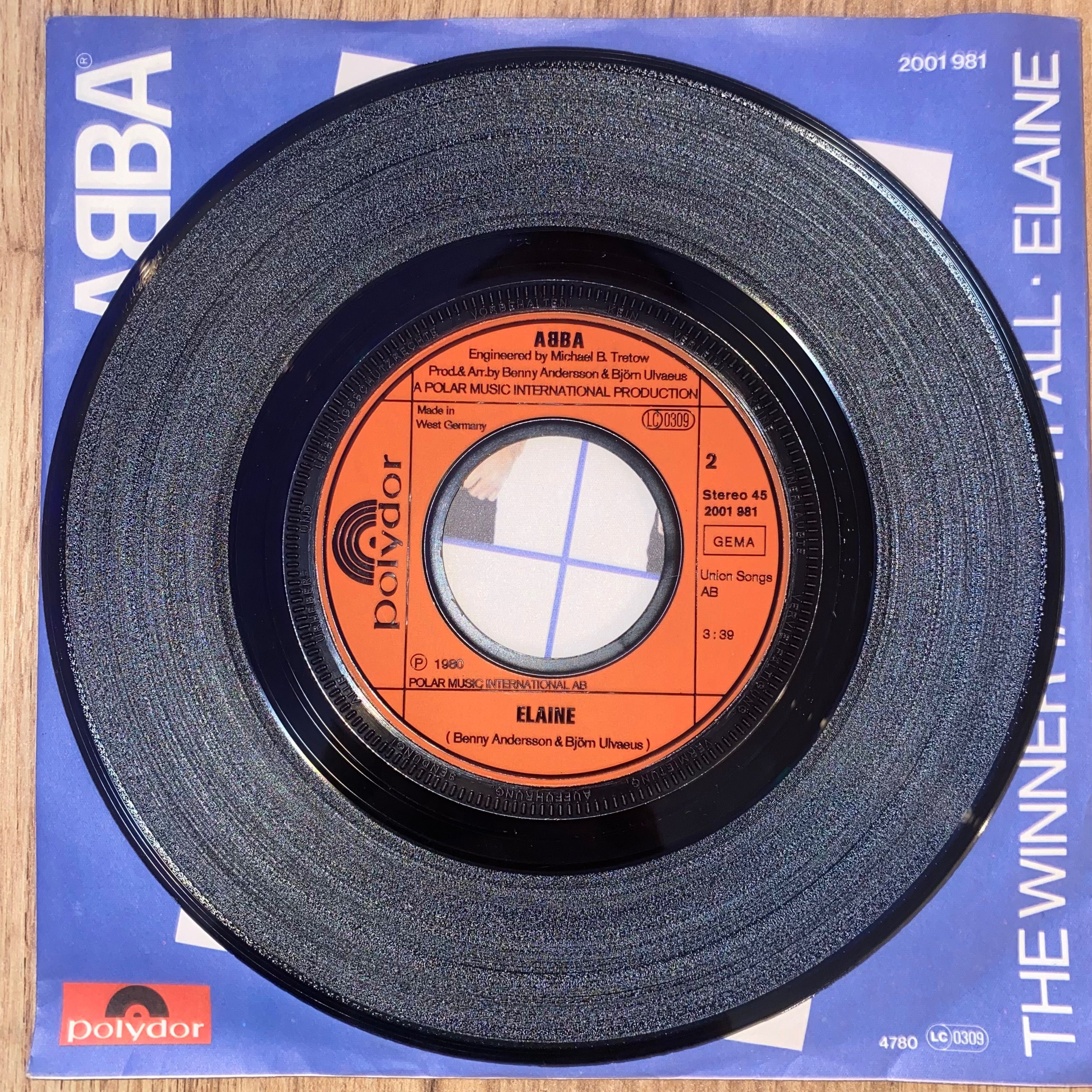 ABBA - The Winner Takes It All / Elaine - Winyl SP 7" - 1980