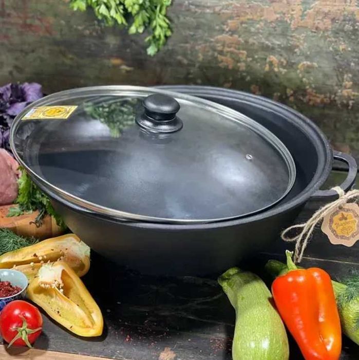 казан чавунний узбецький на 15 літрів вок