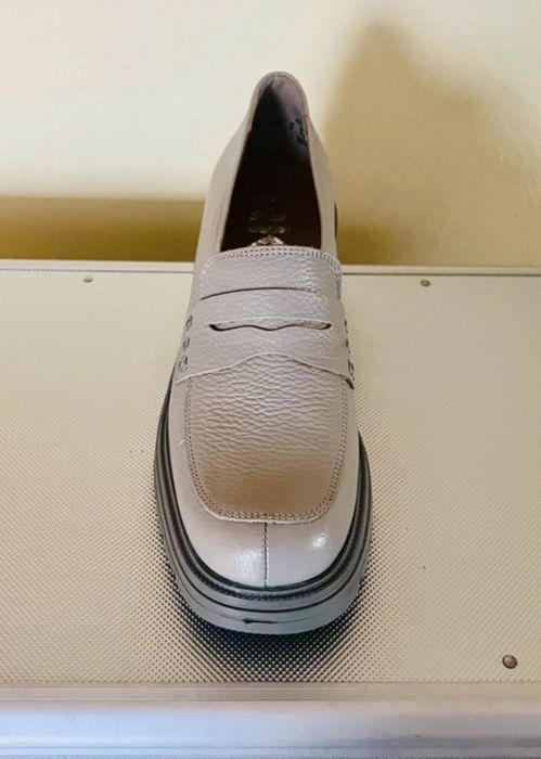 Retro Mokasyny / Czółenka na platformie + słupek - Ryłko r. 41/4